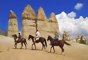Horseback Riding through the Valleys of Cappadocia with Fairy Chimneys